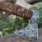 Handmade Engraved High Carbon Viking Axe Hatchet Leather Sheath Norse Gift For Men Norse Axe 4