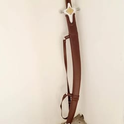 custom arabic shamshir saber handmade sword with leather scabbard gift for men