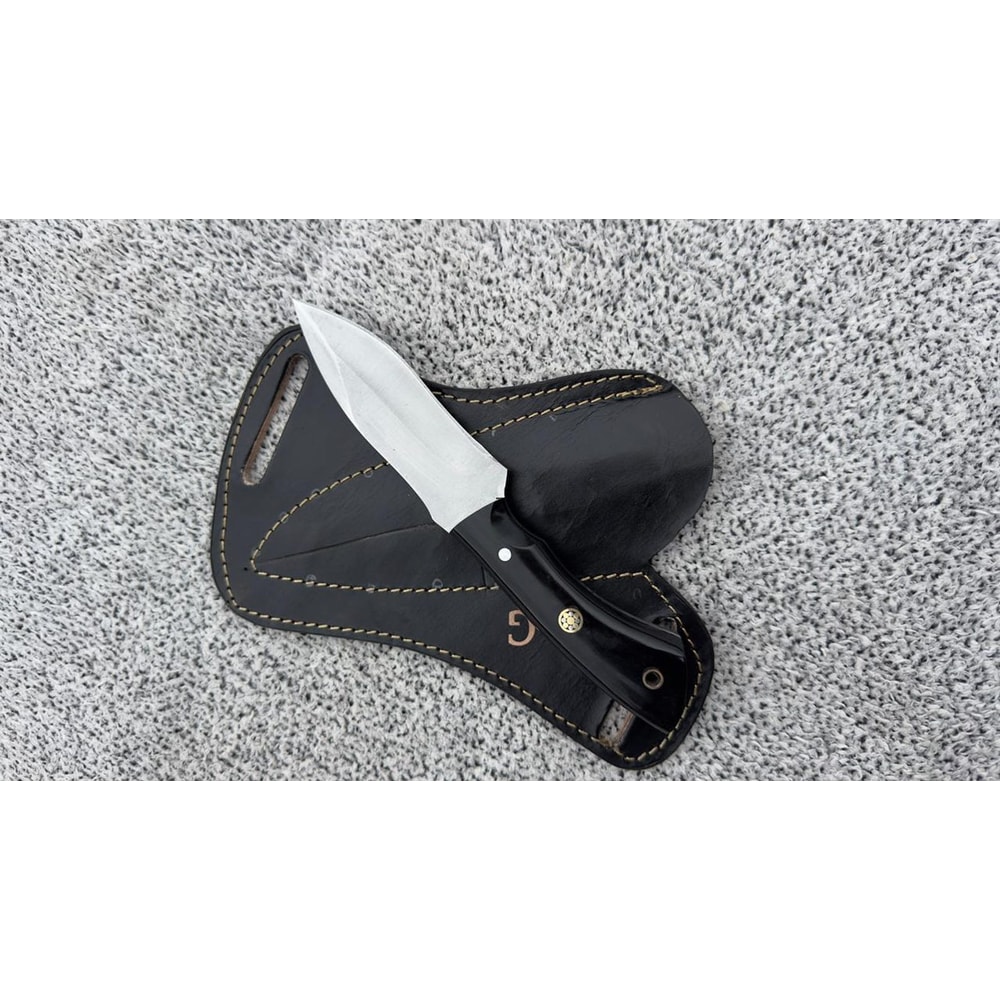 Handmade Skinning Knife Skinner Hunting Bushcraft Camping Survival Knife With Leather Sheath 7