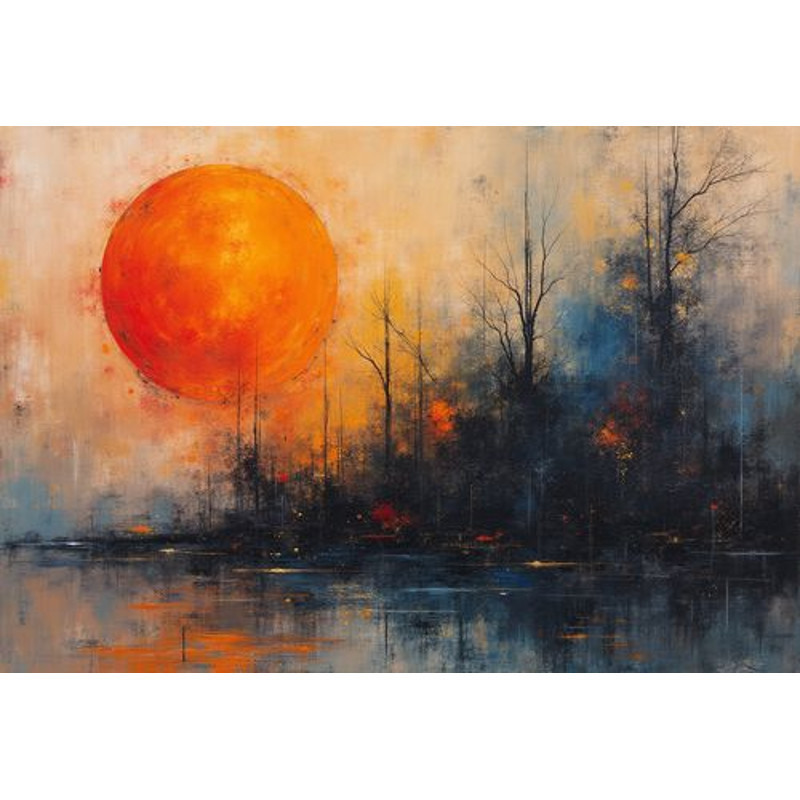 Sunrise Wall ArtTriptych Abstract Modern Minimalist Colour Poster 1