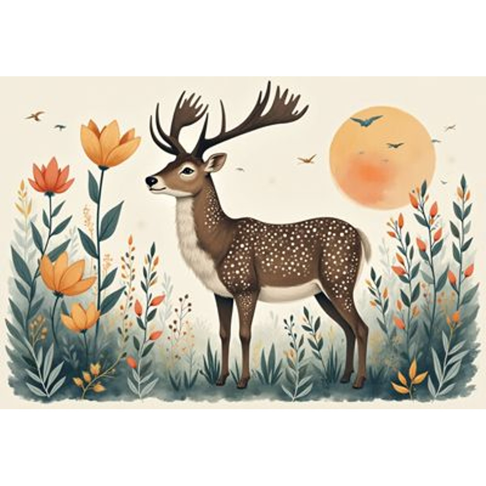 Natures Deer Wall Art Inspiration Style Printable Design 1