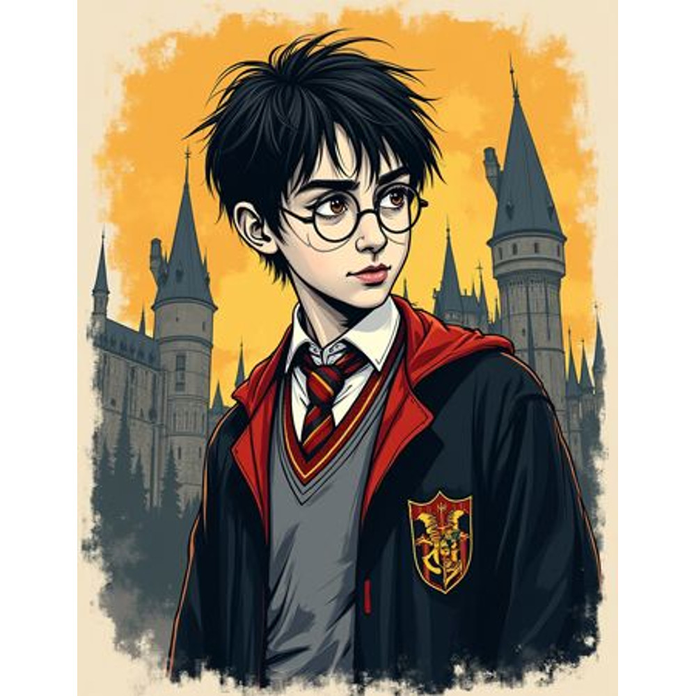 Harry Potter With Hogwarts Printable Wall Decor Digital Download 1