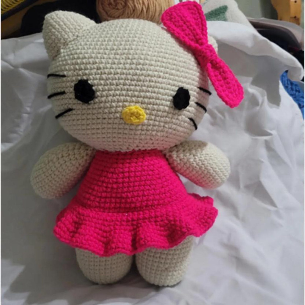 Crochet Big Kitty Amigurumi Pattern  Kawaii Cat Plush PDF DIY Stuffed Toy Instant Digital Download