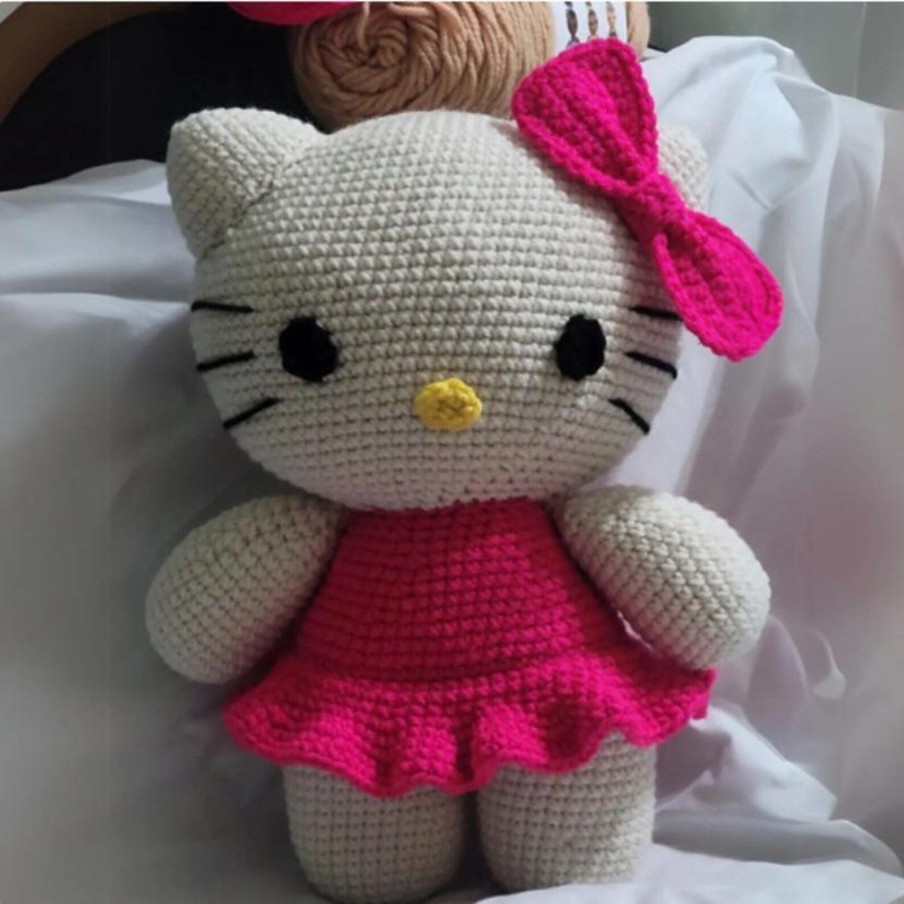 Crochet Big Kitty Amigurumi Pattern  Kawaii Cat Plush PDF DIY Stuffed Toy Instant Digital Download