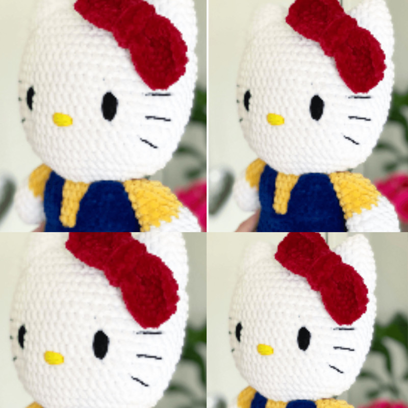 Cute Kawaii Cat Doll With Red Bow  DIY Plush Toy Crochet Tutorial 0