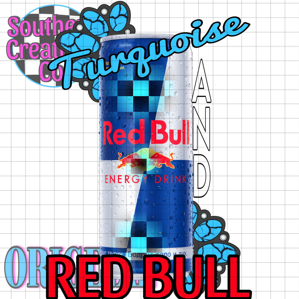 TURQUOISE AND REDBULL SUBLIMATION TURQUOISE PNG RED BULL PNG PUNCHY SUBLIMATION 0