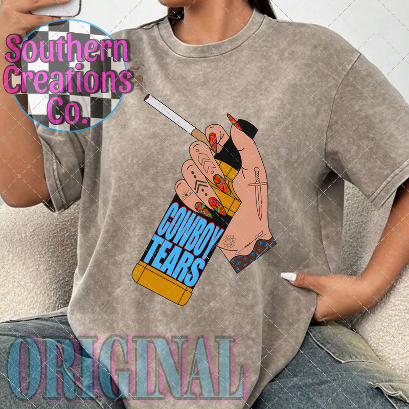 COWBOY TEAR SUBLIMATION PUNCHY SUBLIMATION COWBOY TEARS PNG COWBOY TEAR DIGITAL PNG 3