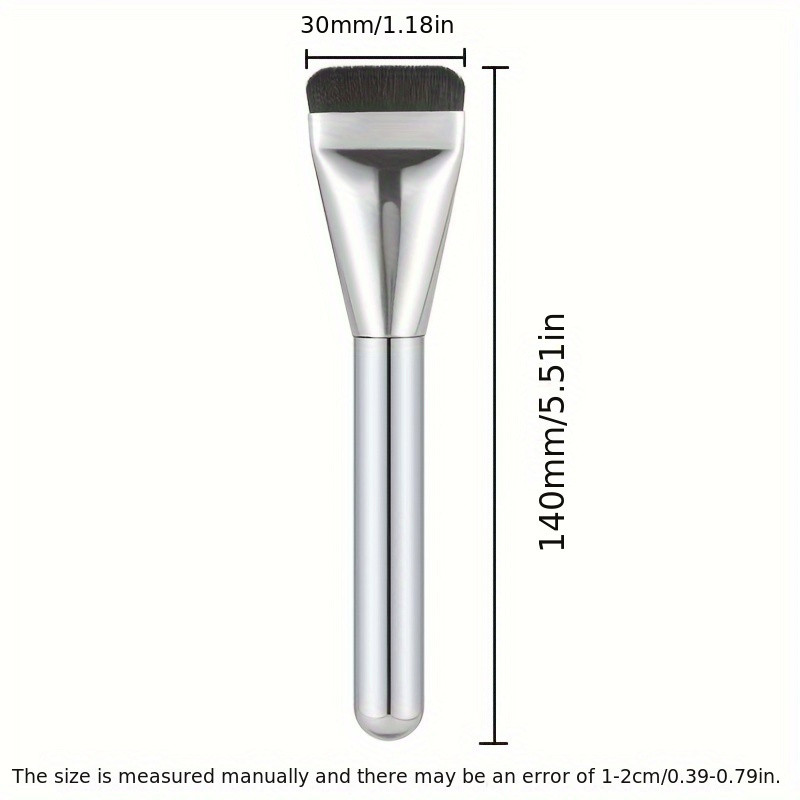 Oval Foundation Brush, Multi-Use Ultra-Fine Bristle, Hypoallergenic Nylon Makeup Brush for Perfect Face Contouring