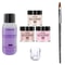 Acrylic Powder Kit with Crystal Liquid, Pink White Transparent Nail Set, Beginner Nail Extension Kit for DIY Salon Nails