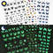 Colorful Blue Butterfly Nail Stickers Luminous Glow In The Dark Nail Decals Night Polish Sliders Fo 2