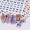Colorful Blue Butterfly Nail Stickers Luminous Glow In The Dark Nail Decals Night Polish Sliders Fo 4