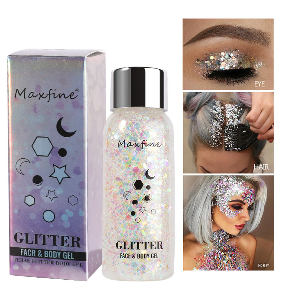 Waterproof High Gloss Glitter Gel Eye Nail Hair Body Face Makeup Multifunctional Body Decoration Fo 1