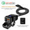 Handlebar Dual USB Socket with Switch Voltmeter, Motorcycle USB Fast Charger, Waterproof 12V Power Supply Adapter