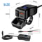 Handlebar Dual USB Socket with Switch Voltmeter, Motorcycle USB Fast Charger, Waterproof 12V Power Supply Adapter