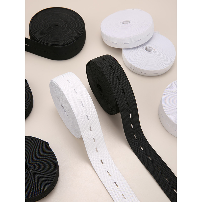 Braided Button Hole Elastic Belt Elastic Stretch Belt For Sewing DIY Clothing Accessories 0
