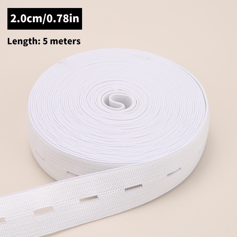 Braided Button Hole Elastic Belt Elastic Stretch Belt For Sewing DIY Clothing Accessories 5