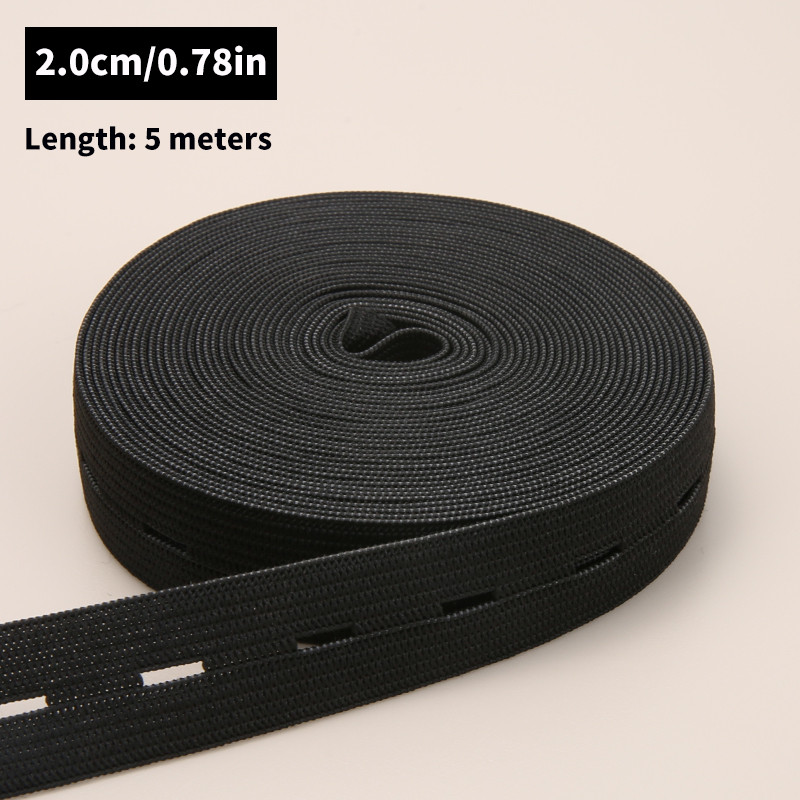 Braided Button Hole Elastic Belt Elastic Stretch Belt For Sewing DIY Clothing Accessories 8