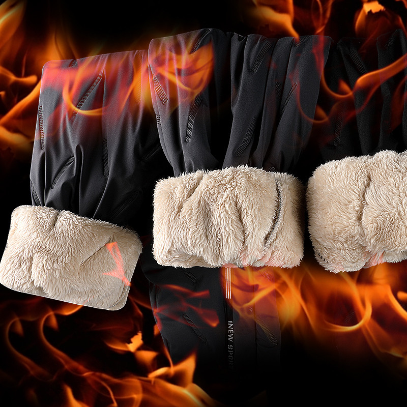 Ladies Plush Sports Long Drawstring Pant, Winter Thickened Women Pants, Solid Color Long Warm Straight Trousers