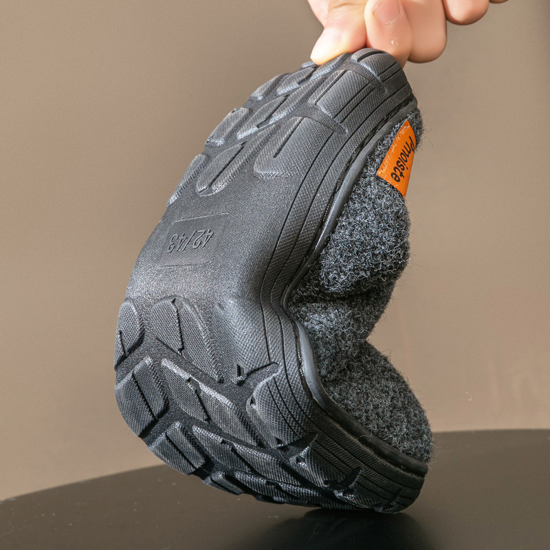 Warm Soft Designer Fuzzy Slippers For Men, Memory Foam Cushion, Non Slip TPR Sole, Comfortable Felt Home Shoes