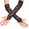 Women Stretch Long Hook Finger Gloves, Sexy Floral Lace Mittens, Bright Bridal Dress Accessories
