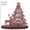 Christmas Tree Shape Luminous Wooden Nativity Scene Ornaments Elk Christmas Decorations Ornaments P 4
