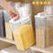 Kitchen Food Storage Canister with Measuring Cup, Moisture Proof Rice and Grains Container, Dust Proof Organizer