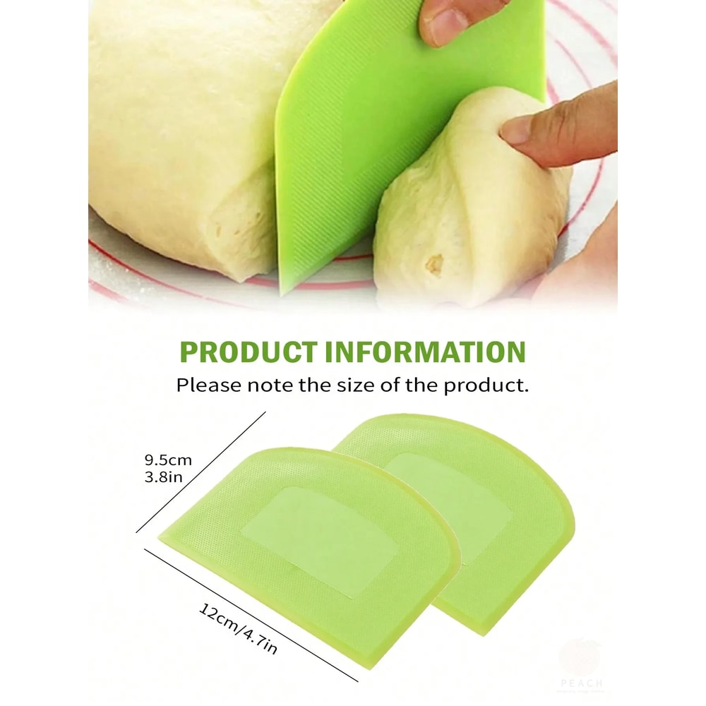 Flexible Bench Dough Cutter, Food-safe Plastic Dough Scraper Bowl, Multipurpose Food Scrappers for Bread Dough