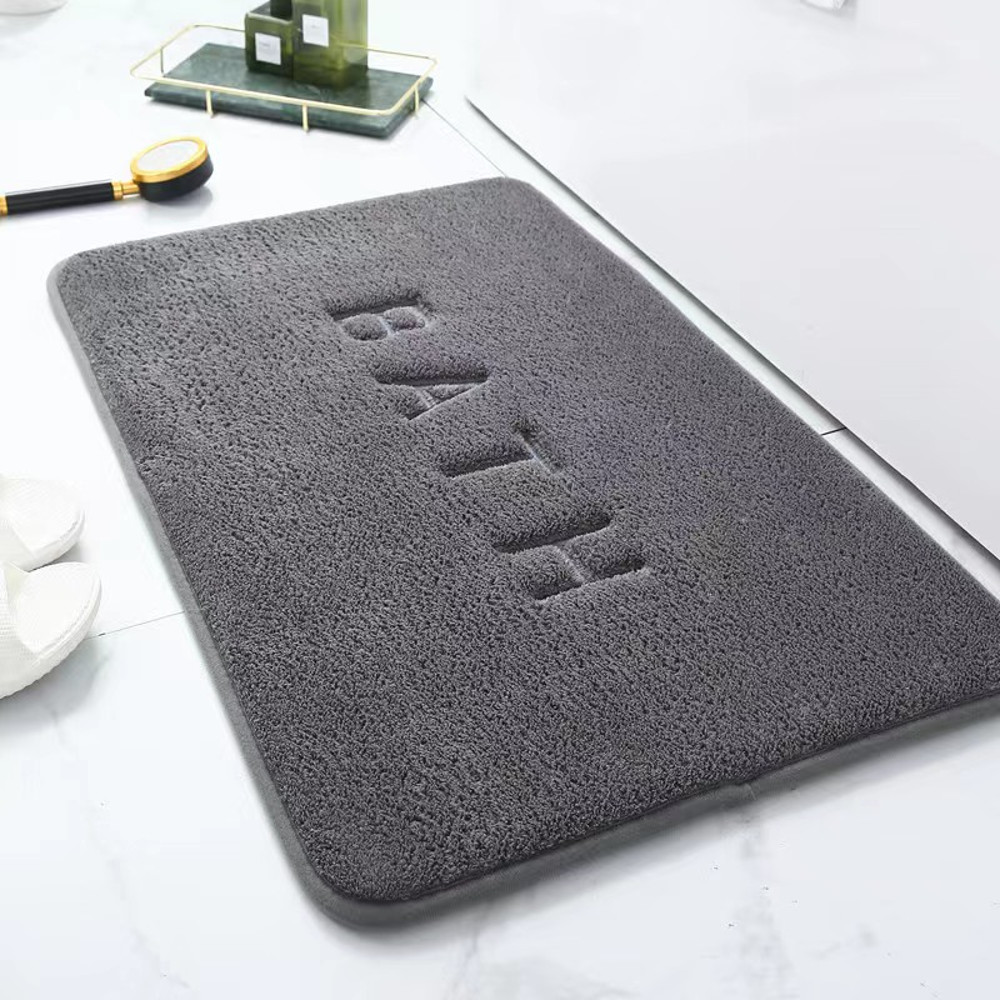 Memory Foam Carpet Faux Cashmere Anti Slip Mat Coral Fleece Floor Mat Super Absorbent Bathroom And 0