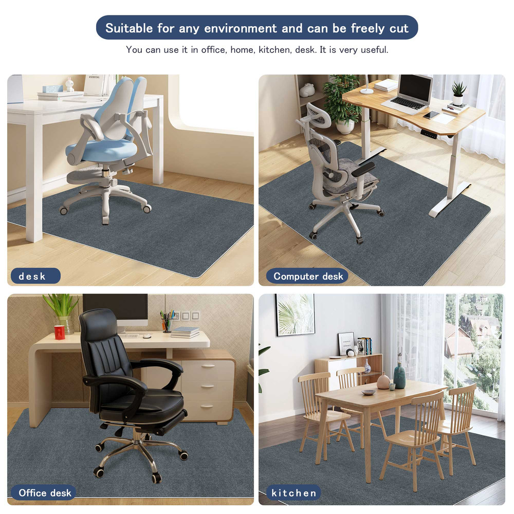 Office Rolling Chair Mat , Computer Gaming Chair Mat, Work in Hardwood Floor Mat, Bedroom and Living Room Mat