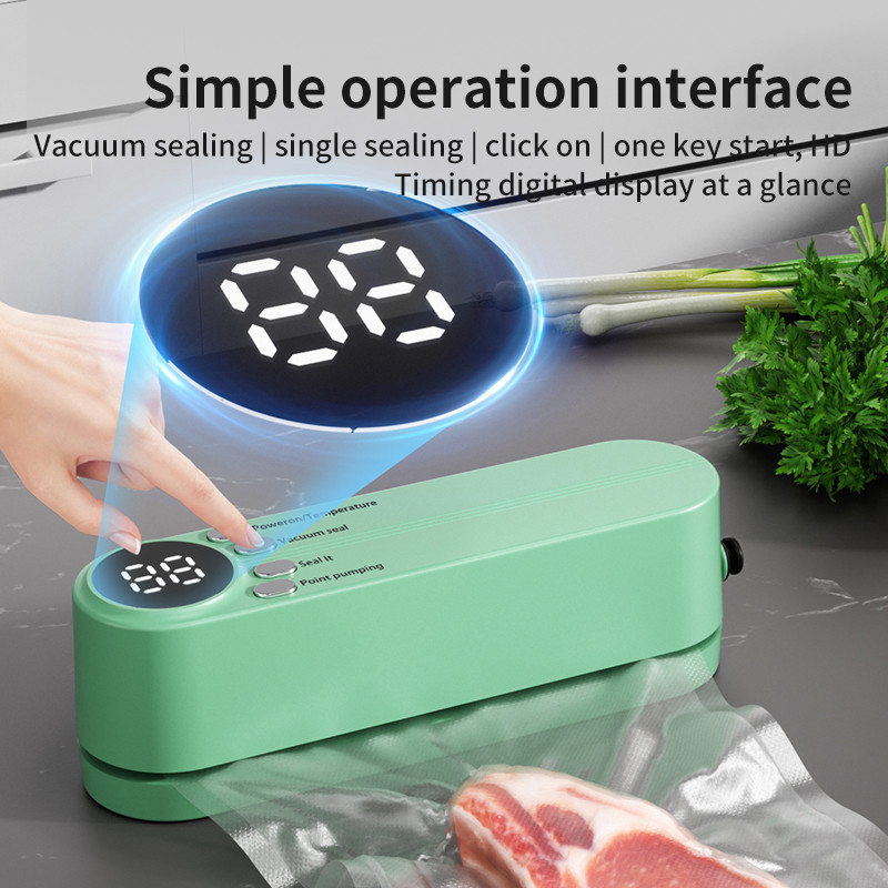 Charging Mini Wireless Vacuum Sealing Machine, Fully Automatic Food Sealer, Small Portable Household Plastic Packaging