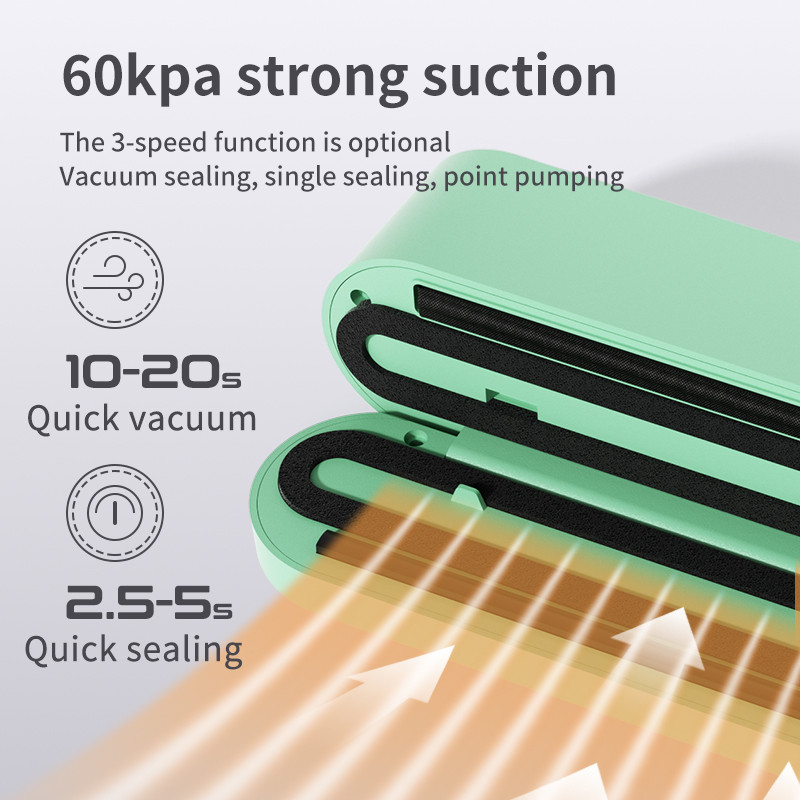 Charging Mini Wireless Vacuum Sealing Machine, Fully Automatic Food Sealer, Small Portable Household Plastic Packaging