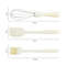 Non Stick Silicone Cream Scraper, Bread Cake Butter Spatula, Mixer Oil Brush with PP Handle, Kitchen Baking Tool Set