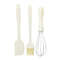 Non Stick Silicone Cream Scraper, Bread Cake Butter Spatula, Mixer Oil Brush with PP Handle, Kitchen Baking Tool Set