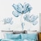 New Creative Nordic Blue Flower Wall Stickers 3D Wall Art Decals Home Living Room Sofa Warm Backgro 0