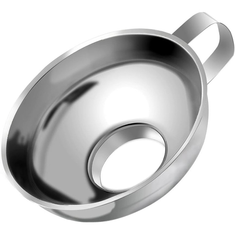 Stainless Steel Canning Funnel With Handle Wide And Regular Jar Funnel For Liquids Jams Oils Spices 4