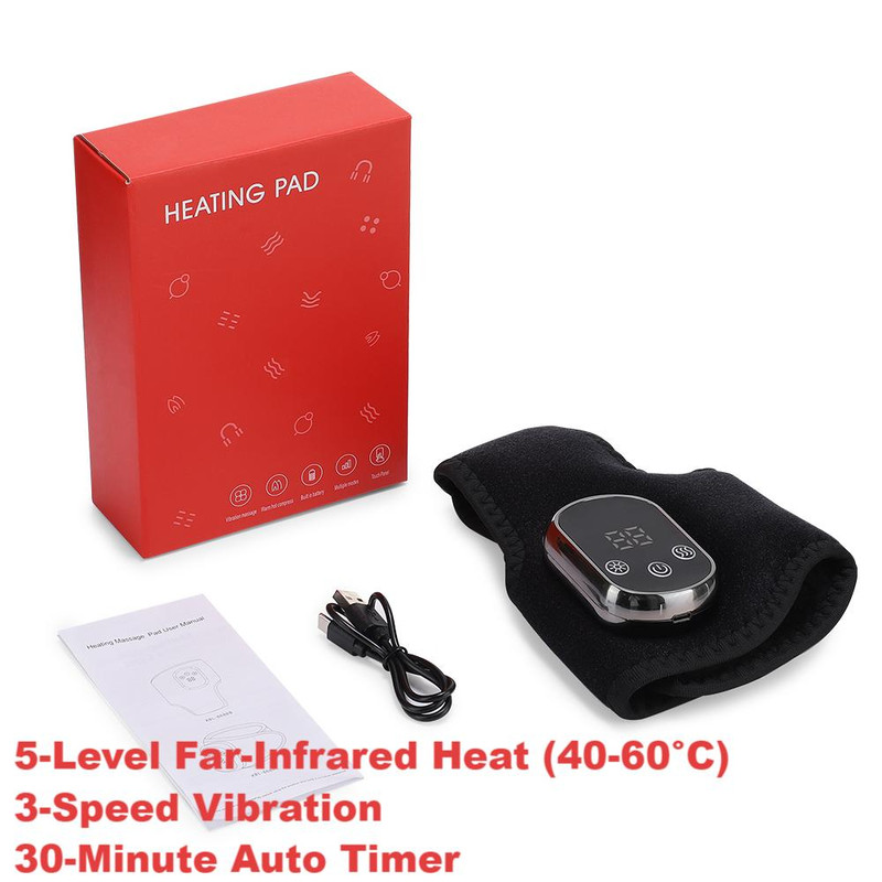 Foot Heat Massager Hot Compresses Vibration Massager Timer Breathable Material USB Foot And Ankle 6