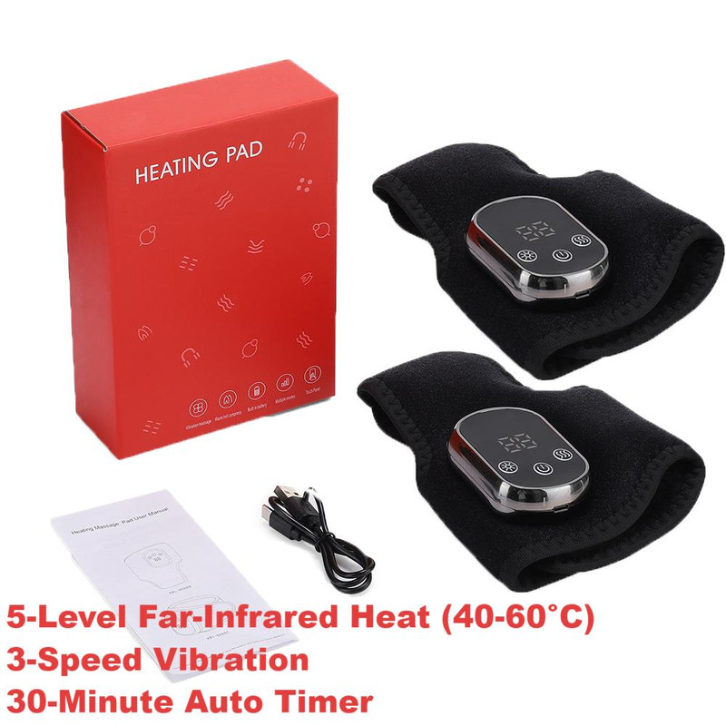 Foot Heat Massager Hot Compresses Vibration Massager Timer Breathable Material USB Foot And Ankle 7