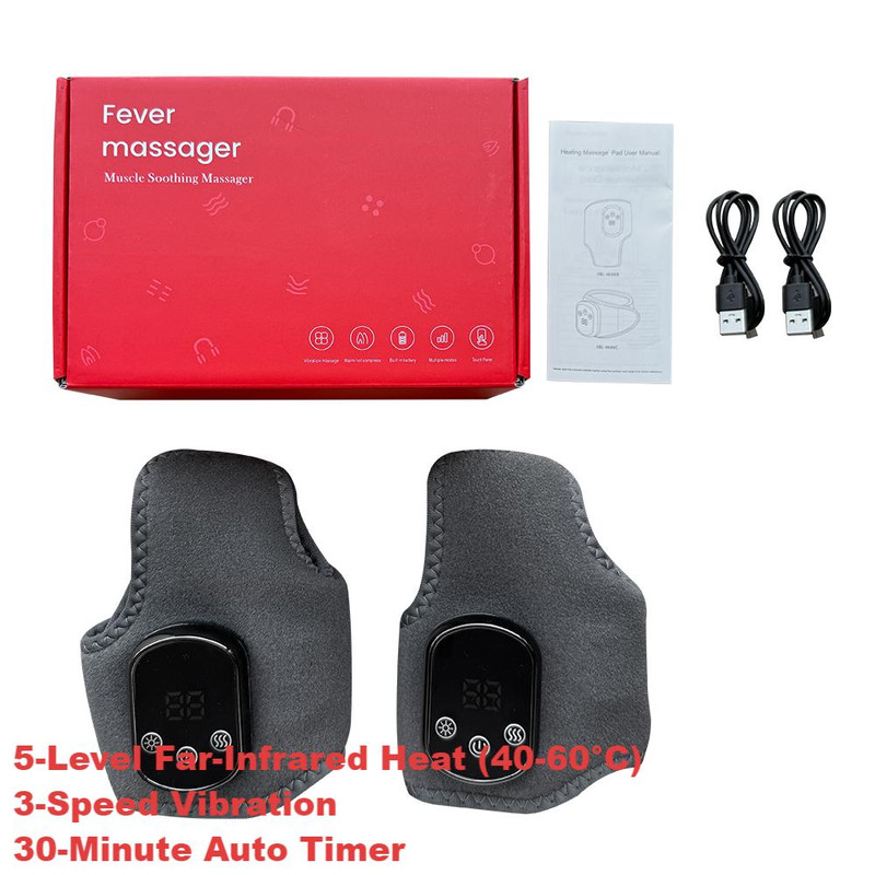 Foot Heat Massager Hot Compresses Vibration Massager Timer Breathable Material USB Foot And Ankle 9