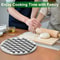 Metal Dumpling Maker, Pastry Press with Wooden Handle, Double Wheel Pasta Cutter, Ravioli Dumplings Kitchen Tool