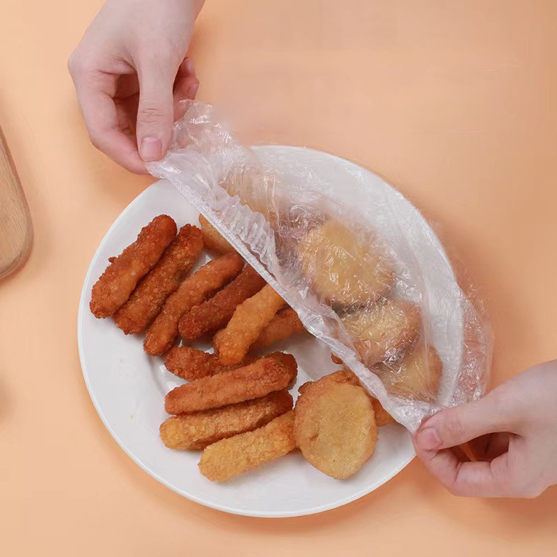 Disposable Food Lids Elastic Plastic Wrap Food Grade Covers Bowls Caps Food Fresh Saver Shoe Cover 4