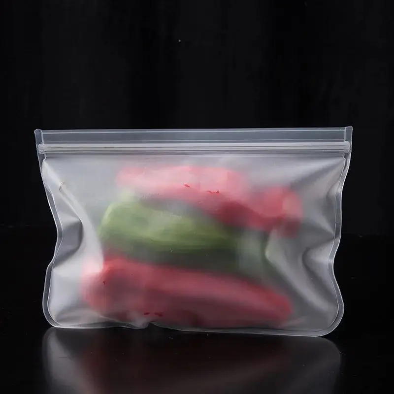 Silicone Food Storage, Reusable Containers, Leak proof Food Storage Bags, Stand Up Zip Lunch Bags, Fresh Food Cup