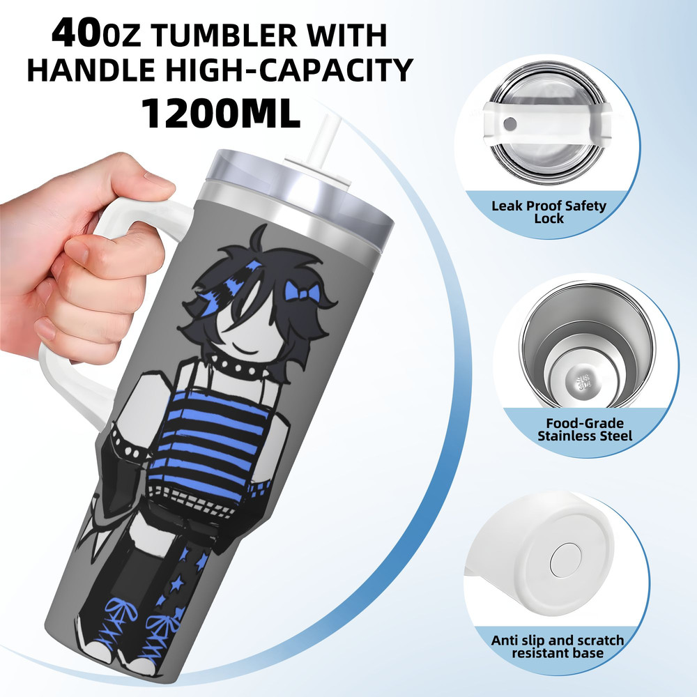 Two Time Stainless Steel Tumbler, Large Capacity Thermal Mug, Beach Car Mugs, Insulated Cold and Hot Tea Bottle