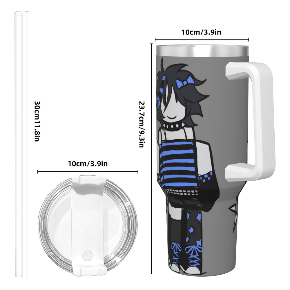 Two Time Stainless Steel Tumbler, Large Capacity Thermal Mug, Beach Car Mugs, Insulated Cold and Hot Tea Bottle