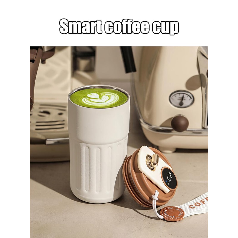 Insulated Stainless Steel Coffee Cup Intelligent Temperature Measurement Mug HighAesthetic Thermal 0