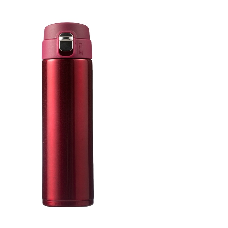 Students Go To School Thermos Cup, Creative Bullet Cover Direct Drinking Water Cup, Simple Solid Colour Durable
