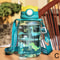 Cute Kids Water Bottle, Leakproof School Cup, Portable Straw Water Bottle for Children