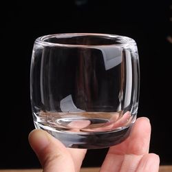 crystal glass tea cup, thickened wine cup, transparent master cup, single tea set, wholesale glass cups, wedding gifts