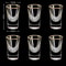 Shot Glass Sets, Gold Foil Spirits Cups, Small Wine Glass, Creative Household Mug, Gilt Edged Cup