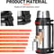 Large Capacity Stainless Steel Water Bottle, Vacuum Insulated Thermos Flask, Outdoor Travel Cup for Hot and Cold Drinks