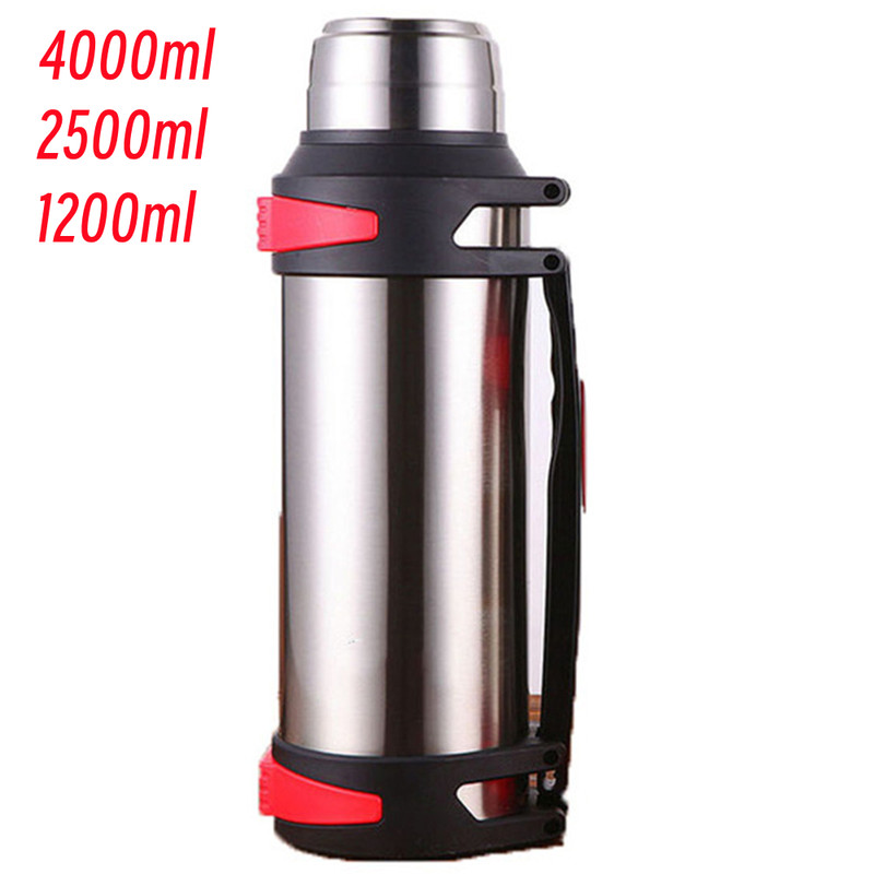 Large Capacity Stainless Steel Water Bottle, Vacuum Insulated Thermos Flask, Outdoor Travel Cup for Hot and Cold Drinks